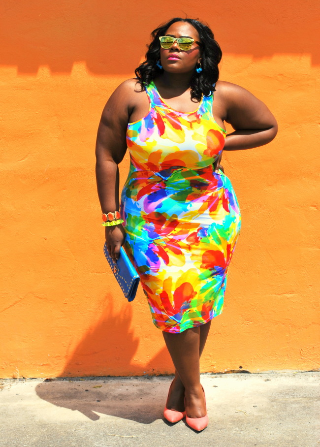 Plus Size Fashion, Musings of a Curvy Lady, Bright Colors, Reb Dolls, 