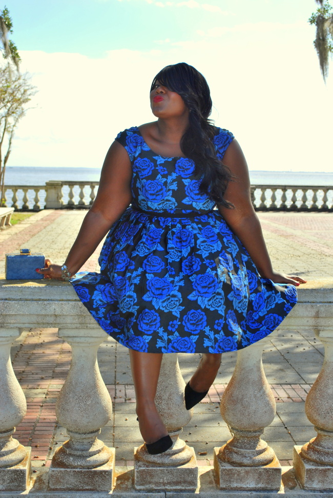 Musings of a Curvy Lady, Plus Size Fashion, PS Blogger, PS Fashion Blog, Eshakti, Brocade, Ladylike, Vintage, Plus size dresses