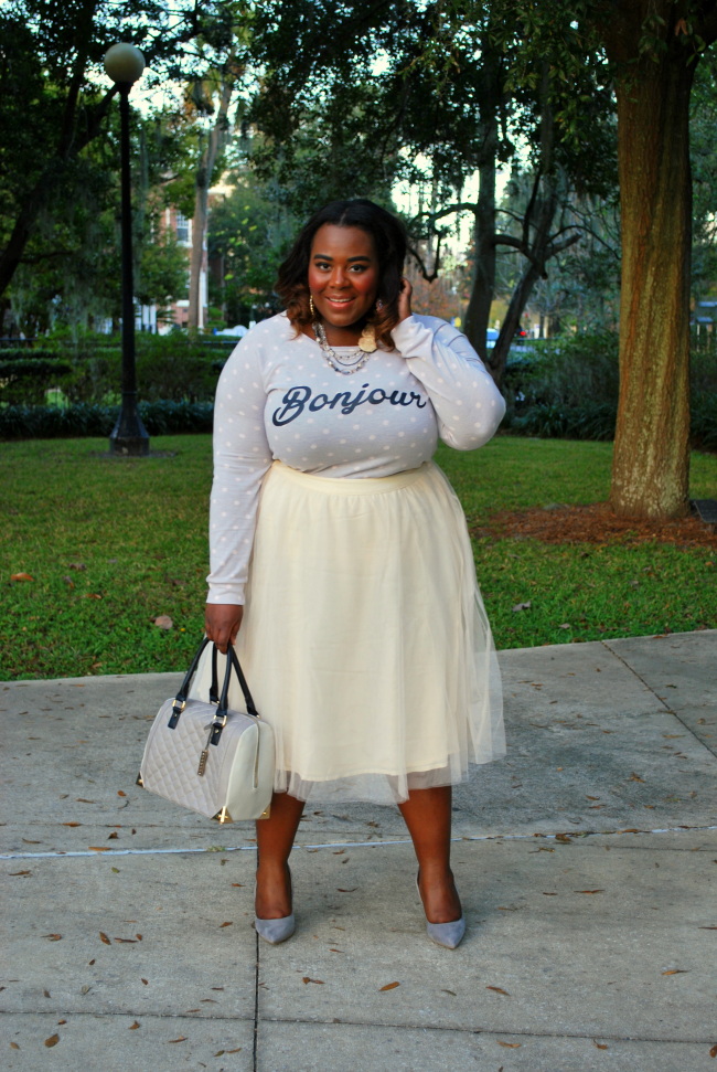 French, Tulle Skirt, Plus Size Fashion, Fashion Blogger, Grey