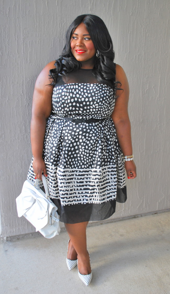 Musings of a Curvy Lady, Plus Size Fashion, Mother Daughter, Ideel, Polka Dots, ShoeDazzle, BeVIP