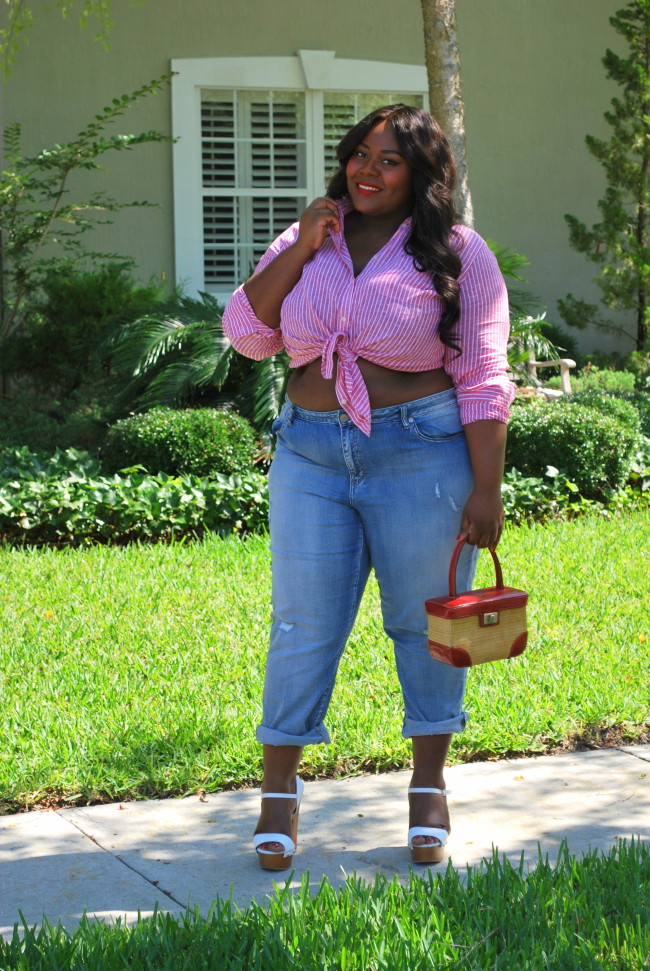 Musings of a Curvy Lady, Plus Size Fashion, Fashion Blogger, Red White and Blue Outfit, Classic Style, Summertime Outfit, Mary Ann, Kohl's Plus Sizes, Women's Fashion, Curvy Style