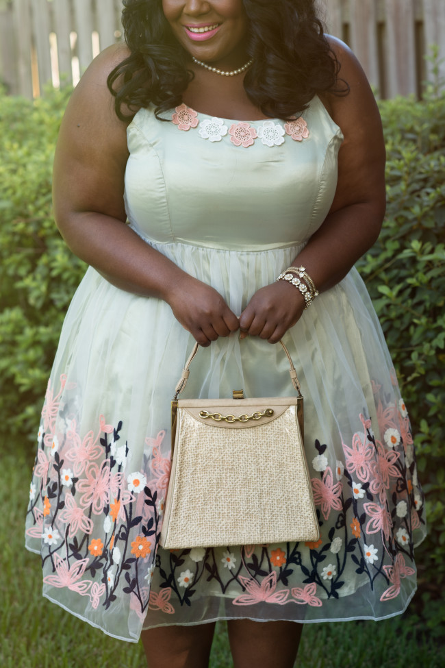 Musings of a Curvy Lady, Plus Size Fashion, Fashion Blogger, ModCloth, Fashion For All, Vintage Inspired, Women's Fashion, Style Hunter, You Got It Right, People StyleWatch, Mad Men Style, Tulle, Satin, Embroidery, Pearl Necklace, Vintage