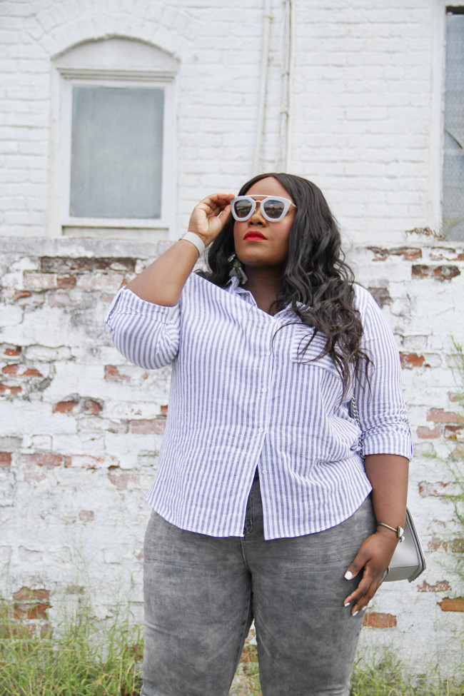 Musings of a Curvy Lady, Plus Size Fashion, Fashion Blogger, All Grey Outfit, Casual Chic, Women's Fashion, Charlotte Russe Plus, Monochrome Outfit, Style Hunter, The Outfit, #RealOutfitGram, DITTO, Prada Sunglasses, #MCBeautyRoadshow, #RedBookOOTD