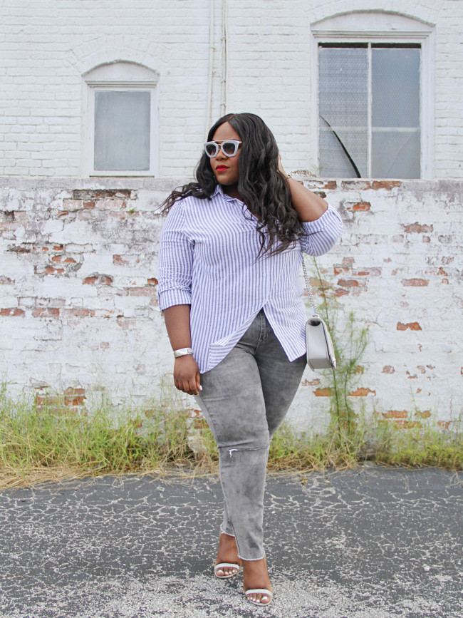 Musings of a Curvy Lady, Plus Size Fashion, Fashion Blogger, All Grey Outfit, Casual Chic, Women's Fashion, Charlotte Russe Plus, Monochrome Outfit, Style Hunter, The Outfit, #RealOutfitGram, DITTO, Prada Sunglasses, #MCBeautyRoadshow, #RedBookOOTD