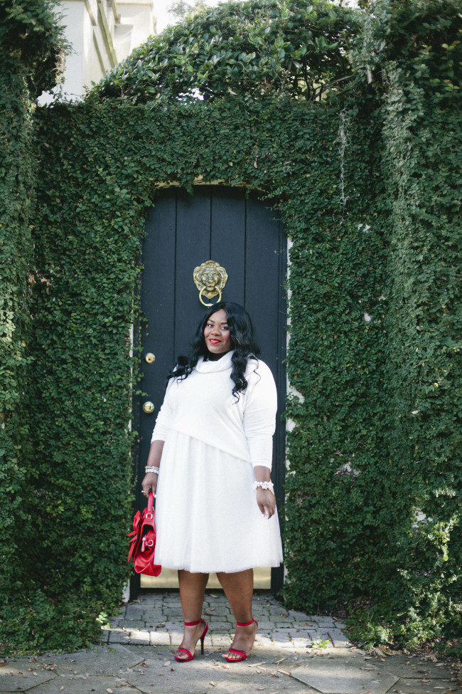 Musings of a Curvy Lady, Plus Size Fashion, Fashion Blogger, All White Outfit, All White Tutu, Charlotte Russe, Charlotte Russe Plus, #CharlotteLook, #StyleHunter, Style Blogger, Winter Outfit, Women's Fashion, #YouGotItRIight, #MCBeautyRoadShow, Fall Fashion