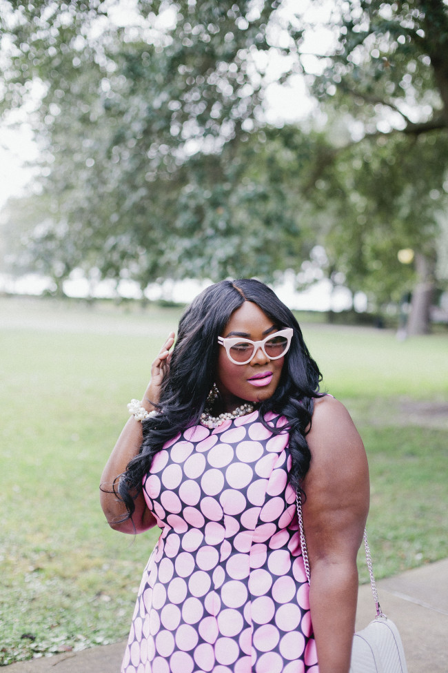 Musings of a Curvy Lady, Plus Size Fashion, Fashion Blogger, Style Hunter, The Outfit, People StyleWatch, Women's Fashion, Simply Be, Fit and Flare, Pink Outfit, Pink Polka Dots, Boden UK, Rebecca Minkoff, #YouGotItRight, #RealOutfitGram, #MCBeautyRoadShow