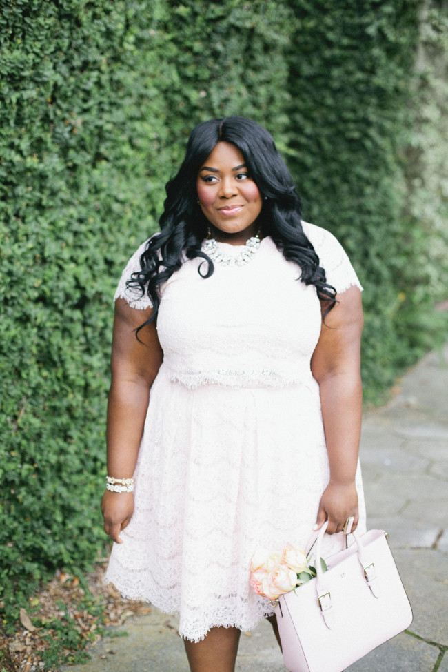 Musings of a Curvy Lady, Plus Size Fashion, Fashion Blogger, Beauty Blogger, ESSENCE BeautyBox, ESSENCE Magazine, Style Hunter, The Outfit, #REALOUTFITGRAM, #YOUGOTITRIGHT, #MCBEAUTYROADSHOW, Forever 21, Forever 21 Plus Sizes, Crop Top Set, Pink Lace