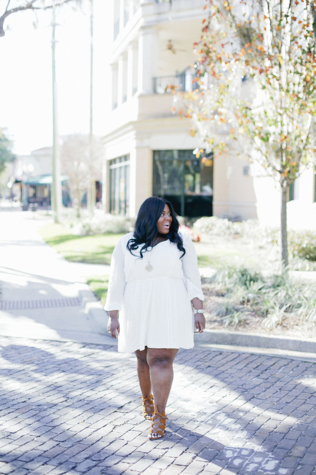 Musings of a Curvy Lady, Plus Size Fashion, Fashion Blogger, Women's Fashion, Charlotte Russe Plus, Spring Fashion, Summer Fashion, Little white dress, gauzy crotchet dress, Style Hunter, The Outfit, #RealOutfitGram, OOTD