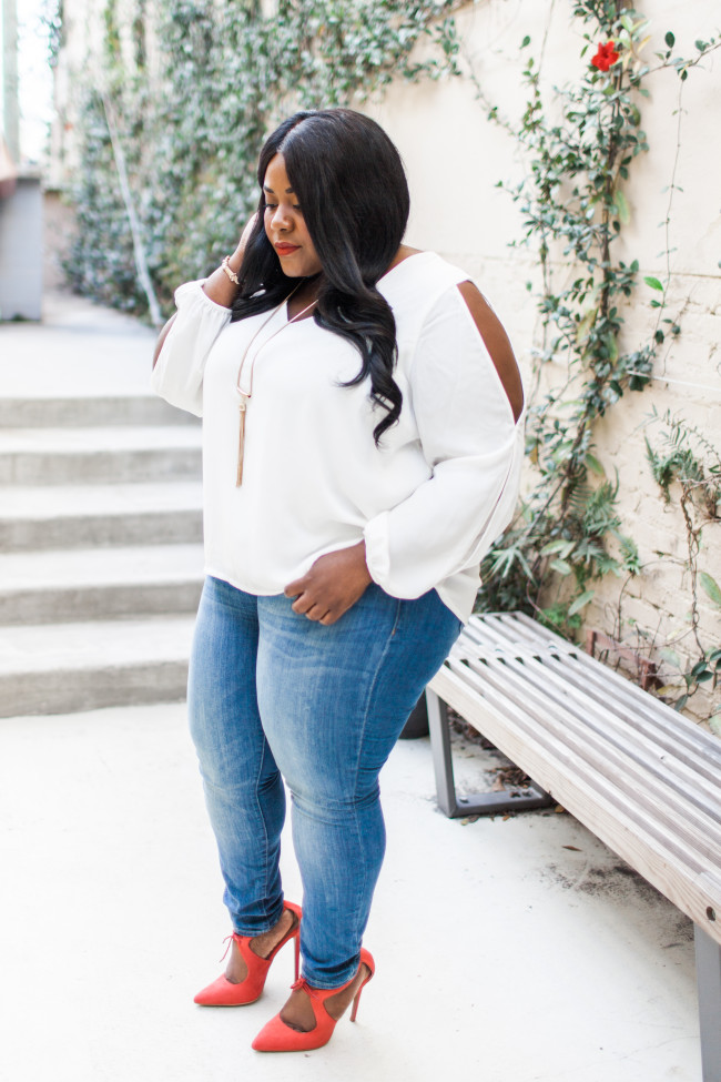 Musings of a Curvy Lady, Plus Size Fashion, Fashion Blogger, Florida Blogger, Miami, Orlando, Jacksonville, Women's Clothing, Spring Fashion, Skinny Jeans, Olivia Palermo Inspired, Charlotte Russe Plus, Style Hunter, The Outfit, #RealOutfitGram