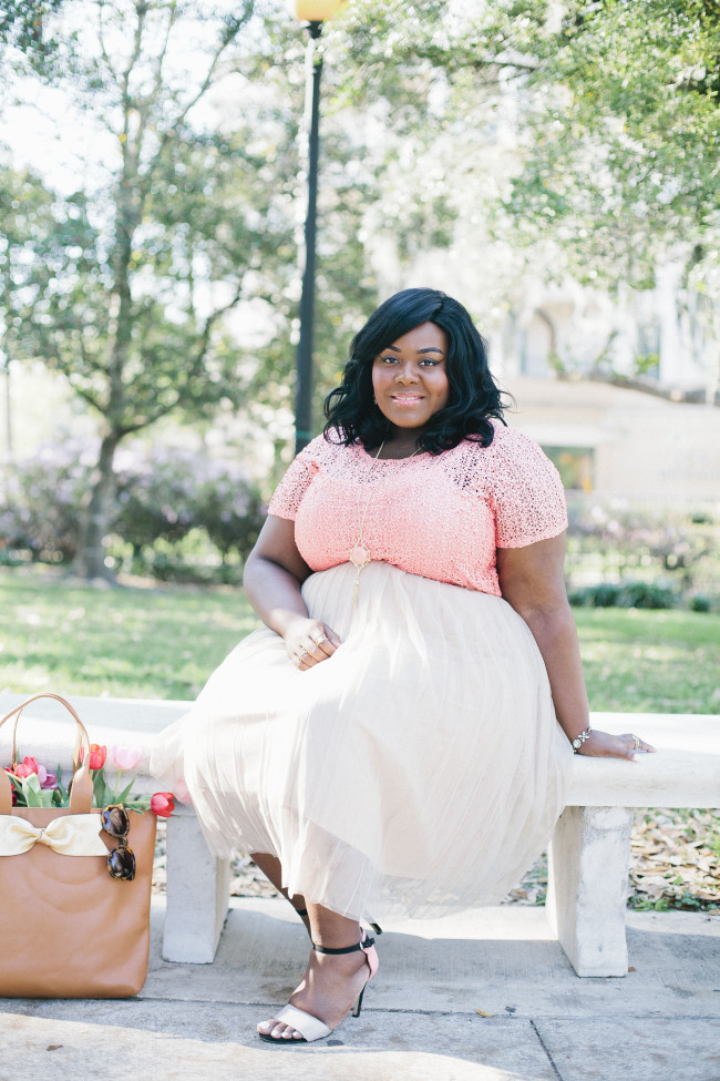 Musings of a Curvy Lady, Plus Size Fashion, Fashion Blogger, OOTD, Florida Blogger, Jacksonville, Orlando, Tampa, Miami, Style Hunter, StyleWatch Magazine, Spring Fashion, Tulle Skirt, Sera Lilly, Society Plus, Sseko Designs, Sole Sister, Tulips, Cosmopolitan Shoes, JC Penny