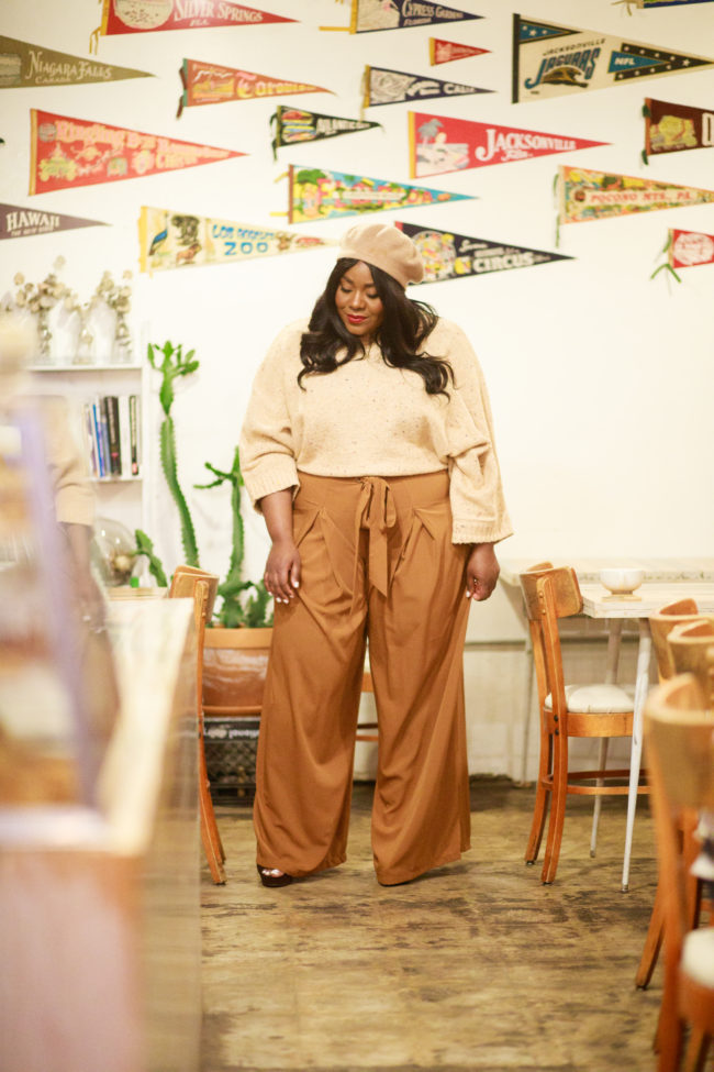 Musings of a Curvy Lady, Plus Size Fashion, Fashion Blogger, OOTD, Stylist, River Island, ASOS, Beret, Camel Sweater, Winter Fashion
