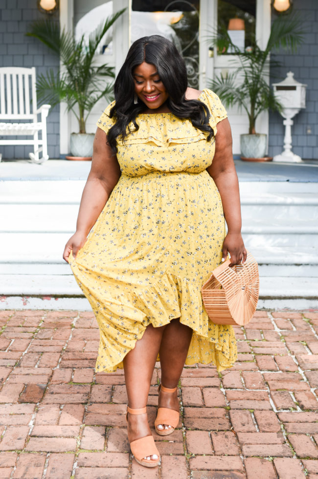 Musings of a Curvy Lady, Plus Size Fashion, Body Positive, River Island, Spring Fashion, Boho Style, Marc Fisher Sandals, Cult Gaia Ark
