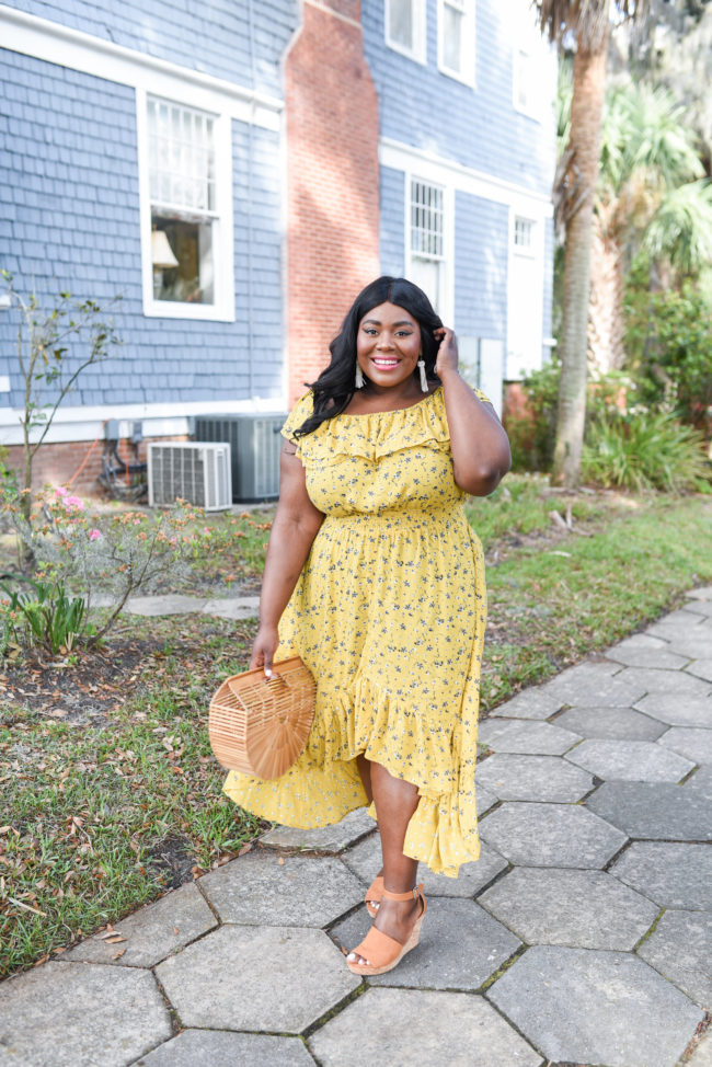 Musings of a Curvy Lady, Plus Size Fashion, Body Positive, River Island, Spring Fashion, Boho Style, Marc Fisher Sandals, Cult Gaia Ark