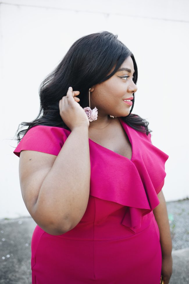 Musings of a Curvy Lady, Plus Size Fashion, River Island, Fashion Blogger, Pink Ruffle Dress