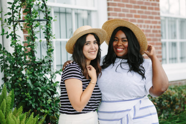 Sisters, LOFT, Fashion, Plus Size Fashion, French Girl Inspired, Nautical Inspired Fashion, Boater Hat