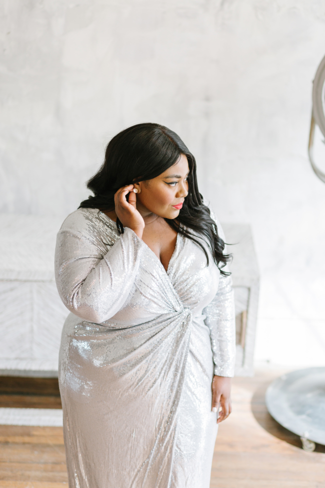 Musings of a Curvy Lady, Jason Wu X Eloquii, Jason Wu, Eloquii, Plus Size Fashion, Holiday Outfit Ideas, Women's Fashion, Special Occasion Dress, Sequin Gown, Old Hollywood Glamour, Glamour, Hollywood, Timeless Fashion, Michelle Obama