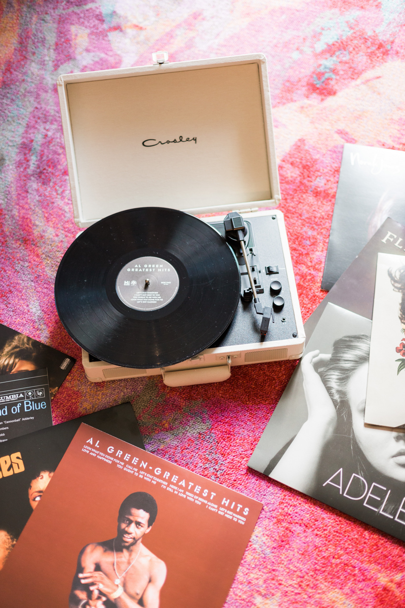 Vinyl Records, Al Green Vinyl Record, Crosely Record Player