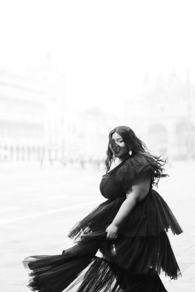Lace and Beads Tulle Gown, Plus Size Fashion, Plus Size Gown, Venice Italy, Venice, San Marco Square, ASOS, Musings of a Curvy Lady, Kate Spade Licorice Heel, Fat Girls Traveling, Plus Model, Plus Size Model, NYC Blogger, European Blogger, Black Girls That Blog, Style, Curvy Style, Women's Fashion, Occasion wear, Plus Size Special Occasion