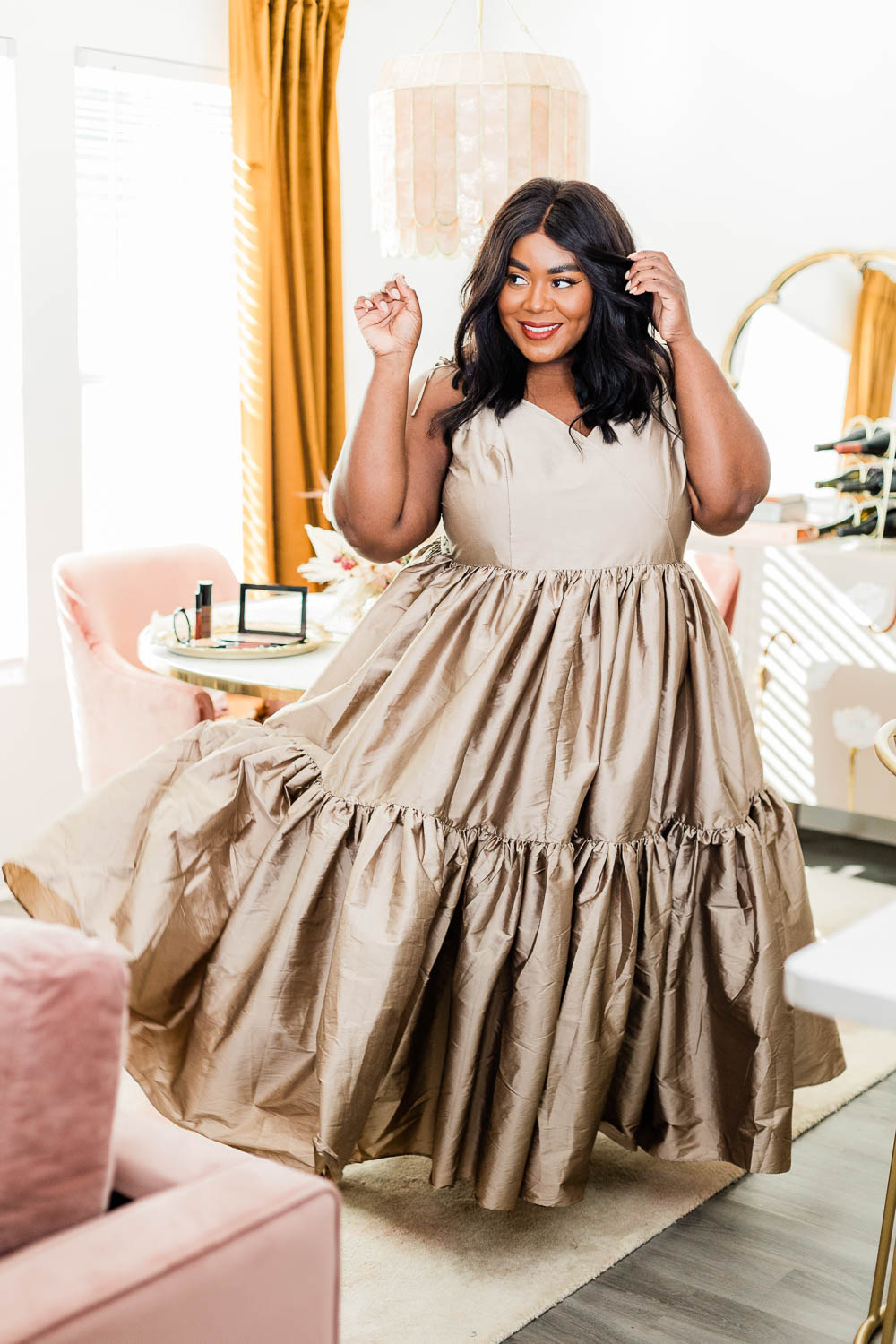 Plus Size Gown, JCPenney, Musings of a Curvy Lady, Sephora Collection