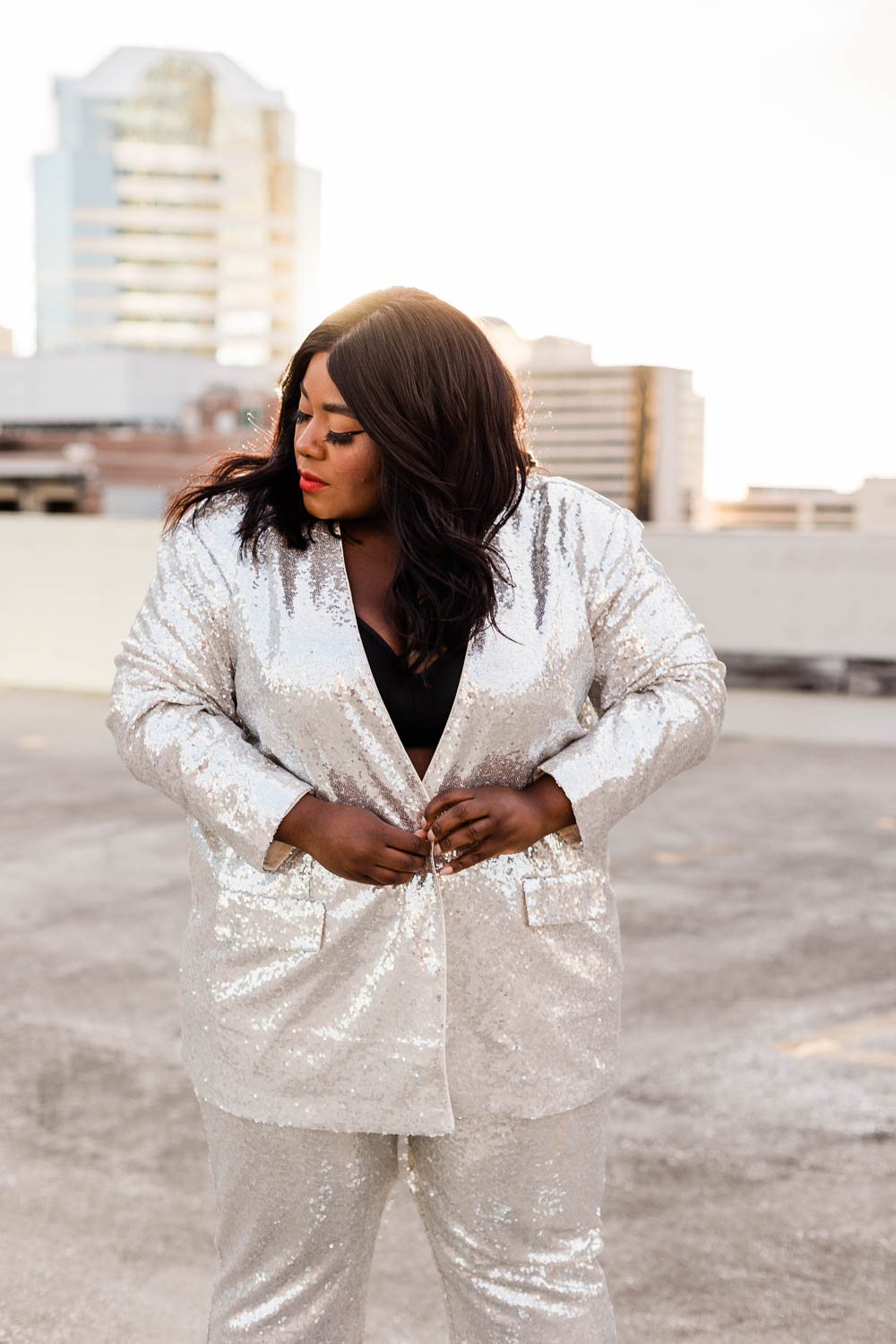 Nordstrom Made Open Edit, Sequin Flare Pants, Sequin Blazer, Plus Size Sequin Suit, Special Occasion Outfit, NYE Outfit Idea, Plus Size NYE Outfit Idea, Disco Outfit