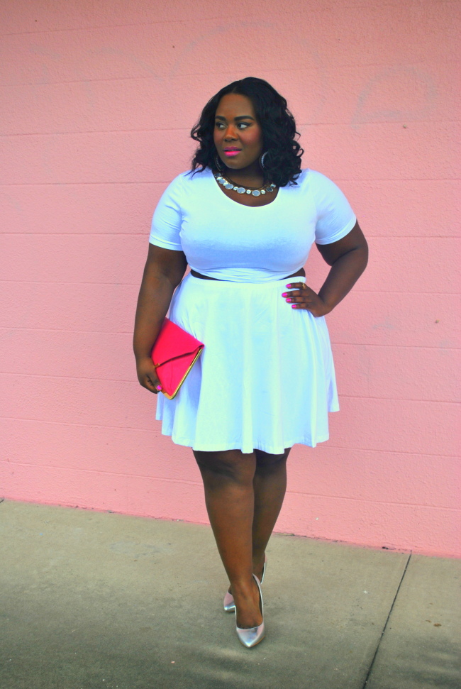 Plus size skater skirt set best sale