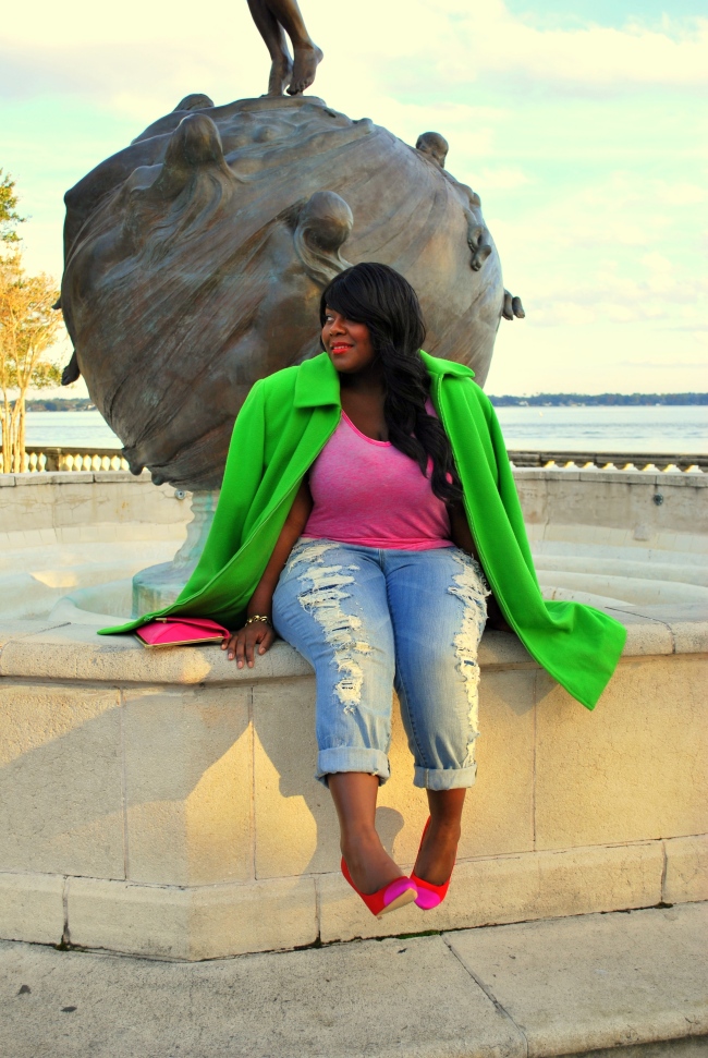 Musings of a Curvy Lady, Plus Size Fashion, Fashion Blogger, Fashion Blog, PS Fashion Blog, Mean Girls, Distressed Boyfriend Jeans, Shoemint, Torrid, On Wednesdays We Wear Pink