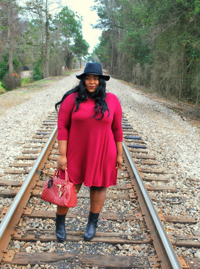 Musings of a Curvy Lady, Fashion Blogger, Plus Size Fashion, Living Doll LA, Swing Dress, marsala, pantone