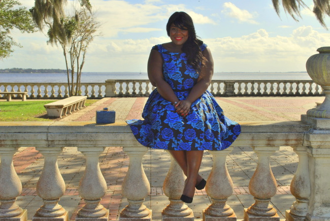 Musings of a Curvy Lady, Plus Size Fashion, PS Blogger, PS Fashion Blog, Eshakti, Brocade, Ladylike, Vintage, Plus size dresses