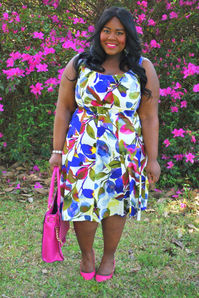 Musings of a Curvy Lady, Plus Size Fashion, Fashion Blogger, Floral Print, Spring Fashion, The London Times Curves, Maggy London, Grisel Angel, Curvy Fashion, Women's Fashion