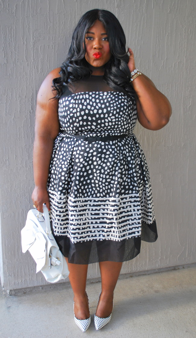 Musings of a Curvy Lady, Plus Size Fashion, Mother Daughter, Ideel, Polka Dots, ShoeDazzle, BeVIP