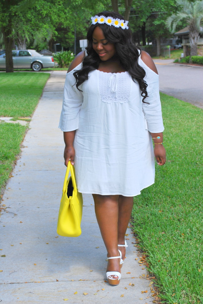 Musings of a Curvy Lady, Plus Size Fashion, Fashion Blogger, Charlotte Russe Plus, Daisy Crown, Women's Fashion