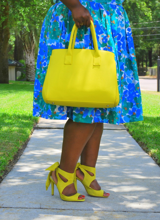 Musings of a Curvy Lady, Monochrome, Mixed Prints, Yellow, Gingham Print, Floral Print, Midi Skirt, Zara Official, Zara Shoes, YOURS Clothing UK, Plus Size Fashion, Fashion Blogger, Women's Fashion, OOTD, Spring Fashion