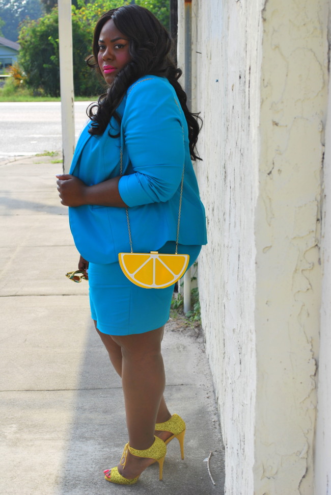 Musings of a Curvy Lady, Plus Size Fashion, Fashion Blogger, Plus Model, Lane Bryant, Shorts Suit, Notorious B.I.G., Biggie Smalls, Graphic Tee, Lane Bryant, Curvy Style, Women's Fashion, Summer Style, Solange Inspired