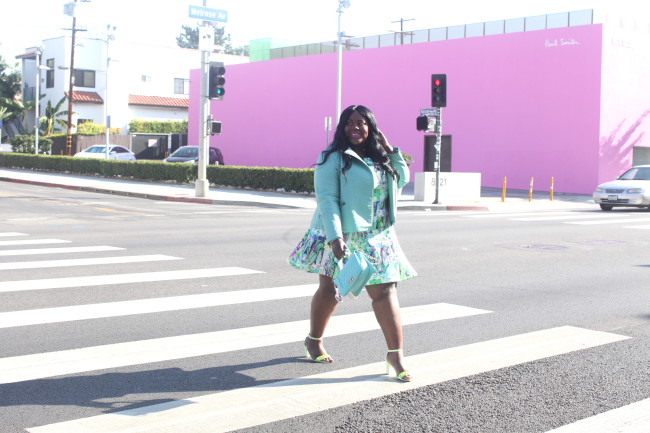 Musings of a Curvy Lady, Plus Size Fashion, Fashion Blogger, Plus Size Blogger, Women's Fashion, Style Hunter, #MCBeautyRoadShow, #YouGotItRight, #StyleWatchMag, Fall Fashion, Bright Color outfit, Pastel Outfit, Moto Jacket with Dress, Neon Shoes, Simply Be, ASOS