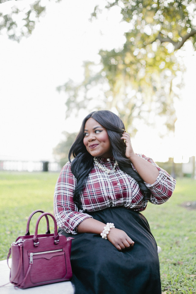 Musings of a Curvy Lady, Plus Size Fashion, Fashion Blogger, Plaid Shirt, Tulle Skirt, Fall Fashion, Charlotte Russe Plus, Charlotte Russe, #DearCharlotte, The Outfit, Style Hunter, #RealOutfitGram, #MCBeautyRoadshow, OOTD