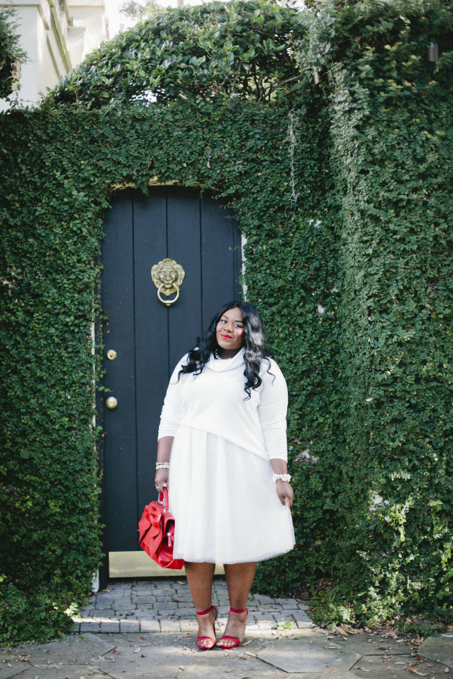 Musings of a Curvy Lady, Plus Size Fashion, Fashion Blogger, All White Outfit, All White Tutu, Charlotte Russe, Charlotte Russe Plus, #CharlotteLook, #StyleHunter, Style Blogger, Winter Outfit, Women's Fashion, #YouGotItRIight, #MCBeautyRoadShow, Fall Fashion