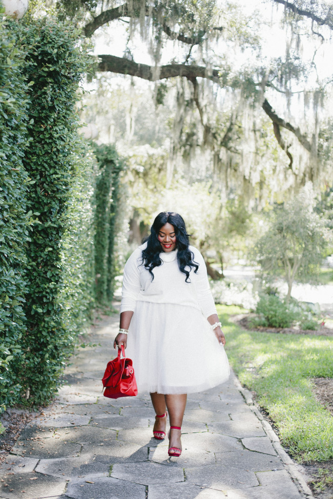 Musings of a Curvy Lady, Plus Size Fashion, Fashion Blogger, All White Outfit, All White Tutu, Charlotte Russe, Charlotte Russe Plus, #CharlotteLook, #StyleHunter, Style Blogger, Winter Outfit, Women's Fashion, #YouGotItRIight, #MCBeautyRoadShow, Fall Fashion