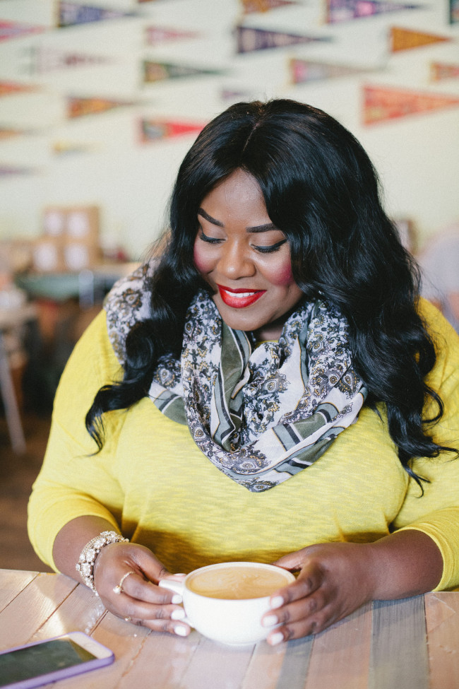 Musings of a Curvy Lady, Plus Size Fashion, Fashion Blogger, Style Blogger, Curvy Style, Weekend Style, Women's Style, Style Hunter, #YouGotItRight, #RealOutfitGram, Charlotte Russe Plus, Charlotte Russe, #CharlotteLook, Fall Fashion, Coffee Shop