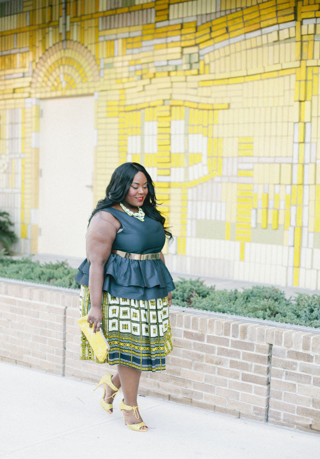 Musings of a Curvy Lady, Plus Size Fashion, Fashion Blogger, Women's Fashion, African Print Skirt, Kaela Kay, Ankara Print, Asos Curve, ASOS, ShoeDazzle, Statement Necklace, Fall Fashion, Style Hunter, #YouGotItRight, #RealOutfitGram, #MCBeautyRoadShow, #InspiredByInstyle