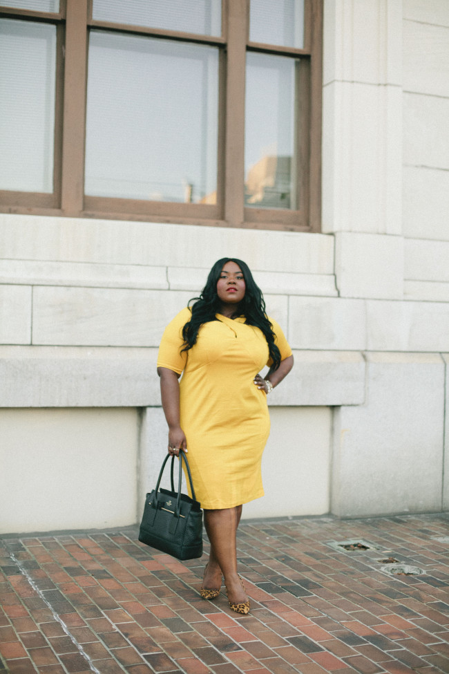 Musings of a Curvy Lady, Plus Size Fashion, Fashion Blogger, Women's Fashion, BodyCon, Fall Fashion, Mustard Colored Dress, Lane Bryant, Style Hunter, #PLUSisEQUAL, #YouGotItRight, #MCBeautyRoadshow, #RealOutfitGram, Fall Fashion, Workwear