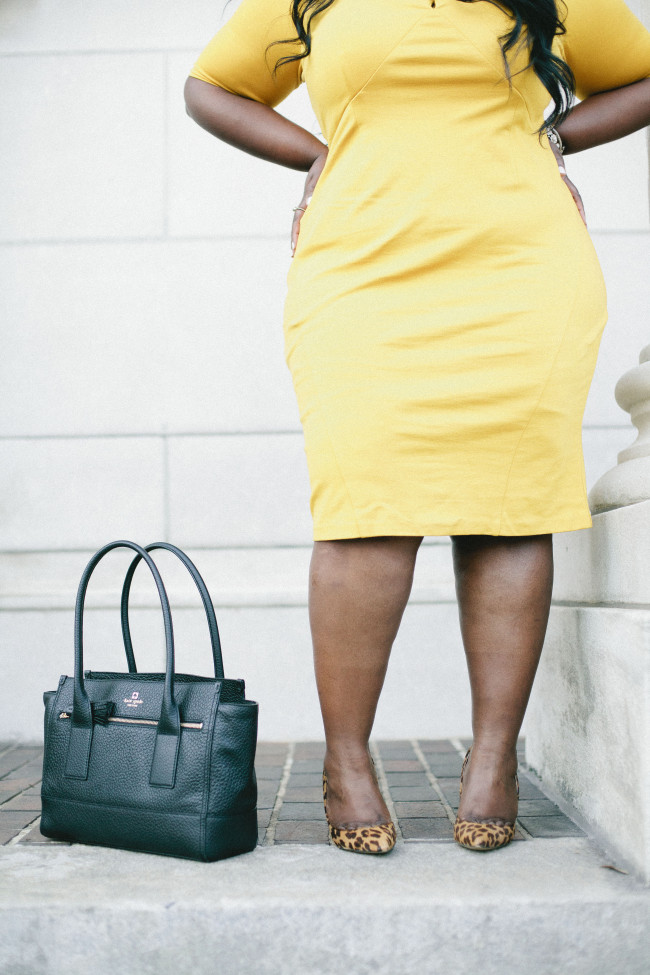 Musings of a Curvy Lady, Plus Size Fashion, Fashion Blogger, Women's Fashion, BodyCon, Fall Fashion, Mustard Colored Dress, Lane Bryant, Style Hunter, #PLUSisEQUAL, #YouGotItRight, #MCBeautyRoadshow, #RealOutfitGram, Fall Fashion, Workwear