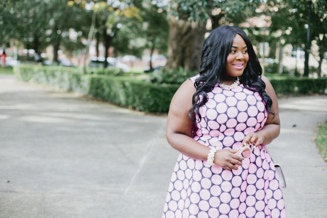 Musings of a Curvy Lady, Plus Size Fashion, Fashion Blogger, Style Hunter, The Outfit, People StyleWatch, Women's Fashion, Simply Be, Fit and Flare, Pink Outfit, Pink Polka Dots, Boden UK, Rebecca Minkoff, #YouGotItRight, #RealOutfitGram, #MCBeautyRoadShow