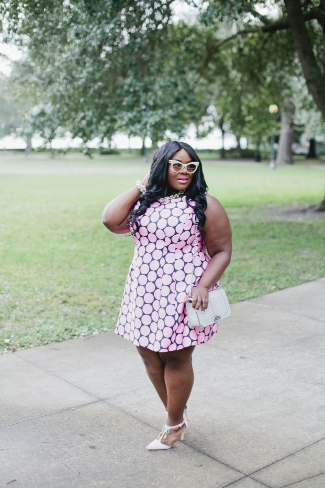 Musings of a Curvy Lady, Plus Size Fashion, Fashion Blogger, Style Hunter, The Outfit, People StyleWatch, Women's Fashion, Simply Be, Fit and Flare, Pink Outfit, Pink Polka Dots, Boden UK, Rebecca Minkoff, #YouGotItRight, #RealOutfitGram, #MCBeautyRoadShow