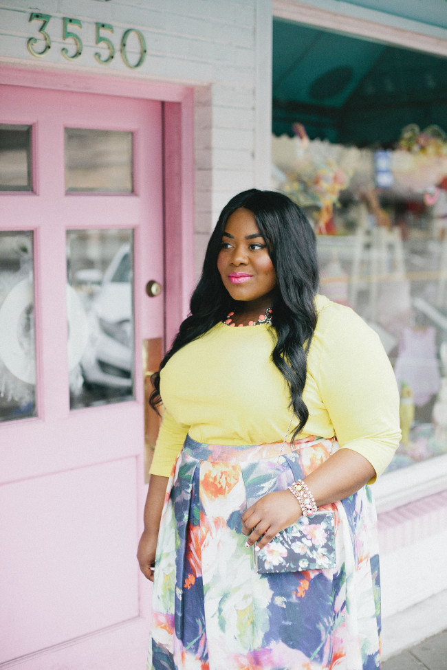 Musings of a Curvy Lady, Plus Size Fashion, Fashion Blogger, Curvy Style, Women's Fashion, Full Beauty, Floral Print Skirt, Spring Fashion, City Chic, Ulla Popken, ShoeDazzle, Simply Be