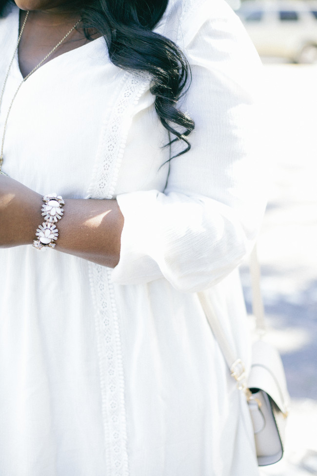 Musings of a Curvy Lady, Plus Size Fashion, Fashion Blogger, Women's Fashion, Charlotte Russe Plus, Spring Fashion, Summer Fashion, Little white dress, gauzy crotchet dress, Style Hunter, The Outfit, #RealOutfitGram, OOTD