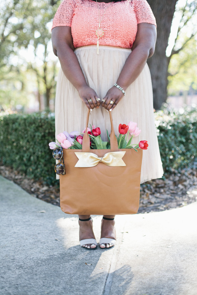 Musings of a Curvy Lady, Plus Size Fashion, Fashion Blogger, OOTD, Florida Blogger, Jacksonville, Orlando, Tampa, Miami, Style Hunter, StyleWatch Magazine, Spring Fashion, Tulle Skirt, Sera Lilly, Society Plus, Sseko Designs, Sole Sister, Tulips, Cosmopolitan Shoes, JC Penny