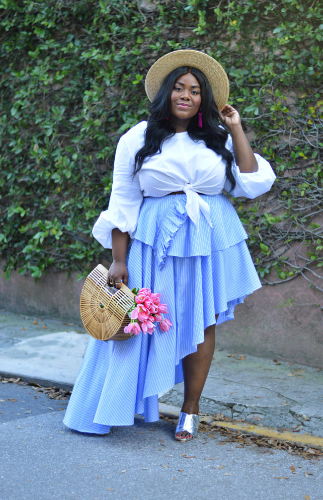 Musings of a Curvy Lady, Plus Size Fashion, Fashion Blogger, Style Blogger, Curvy Style, Ruffles, Summer Fashion, Spring Outfit, Florida, Resort Wear, Fame & Partners, Cult Gaia, Women's Fashion