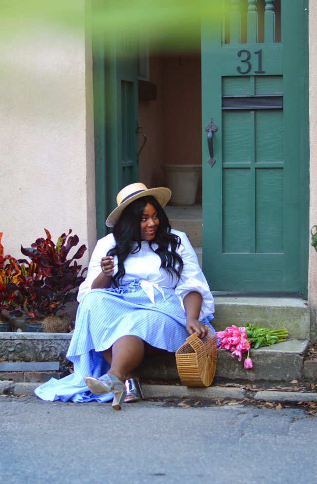 Musings of a Curvy Lady, Plus Size Fashion, Fashion Blogger, Style Blogger, Curvy Style, Ruffles, Summer Fashion, Spring Outfit, Florida, Resort Wear, Fame & Partners, Cult Gaia, Women's Fashion