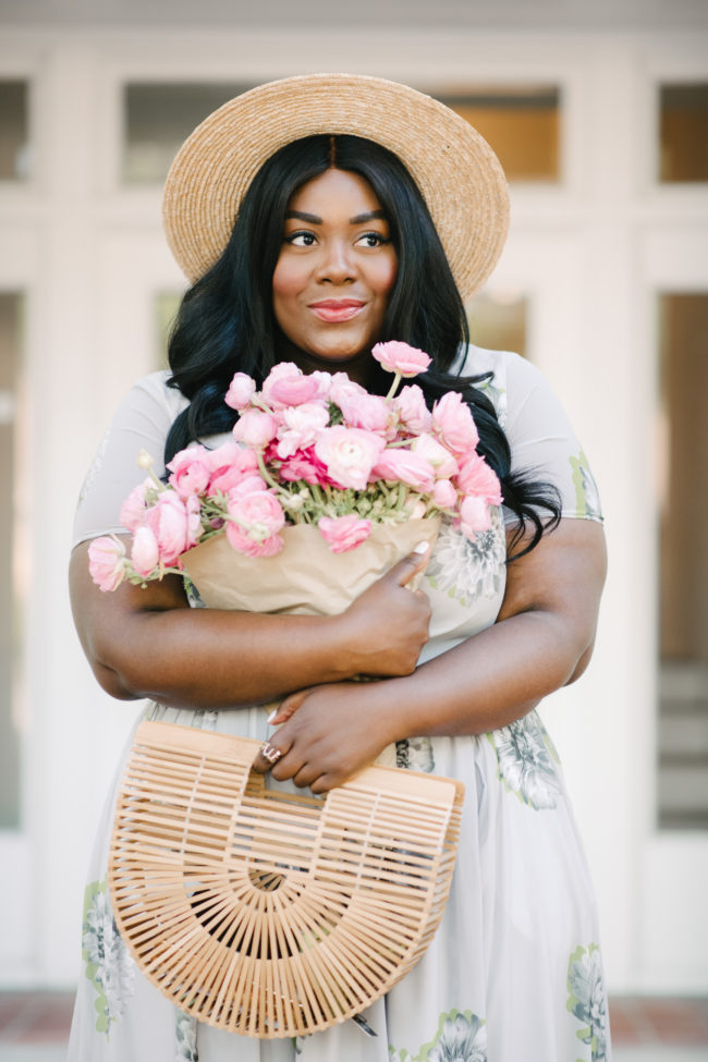 Musings of a Curvy Lady, Plus Size Fashion, Fashion Blogger, Spring Fashion, Print Dresses. eShakti, Women's Fashion, Boater Hat