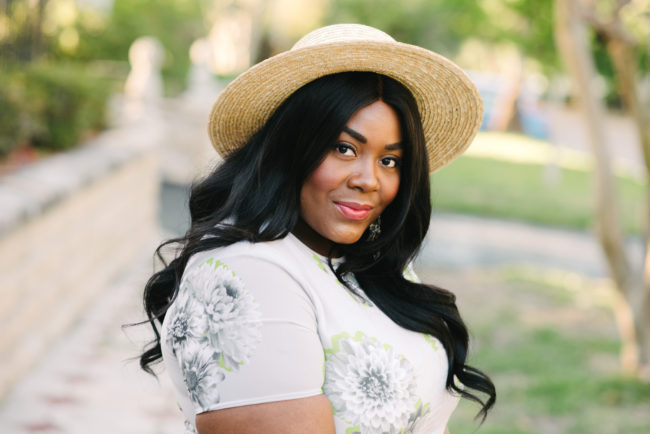 Musings of a Curvy Lady, Plus Size Fashion, Fashion Blogger, Spring Fashion, Print Dresses. eShakti, Women's Fashion, Boater Hat